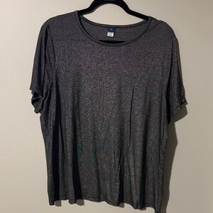Old Navy Shimmering Black Short Sleeve Tee